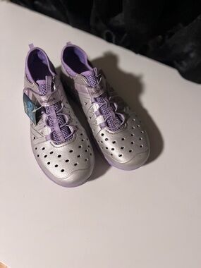 Stride Rite Silver & Lavender Water-Ready Kids Shoes